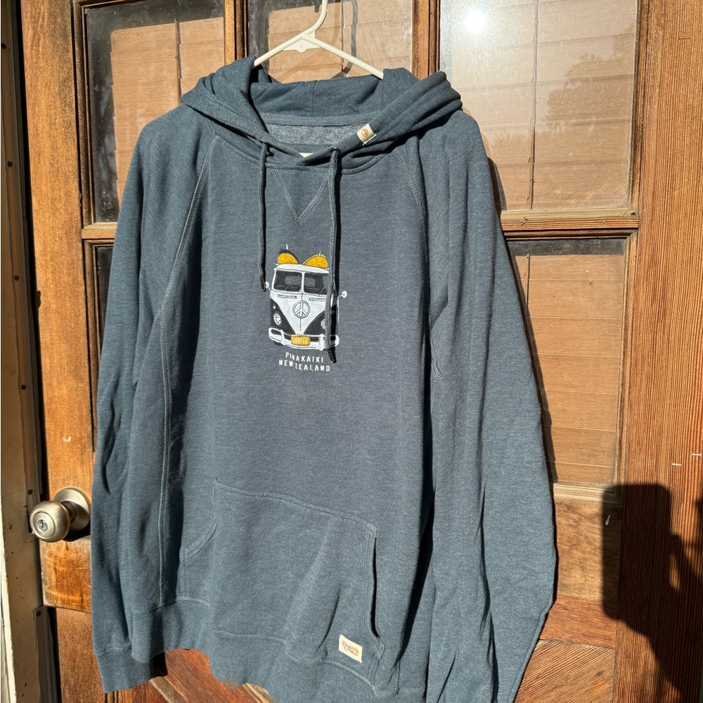 Blue Graphic Sweatshirt with Hood